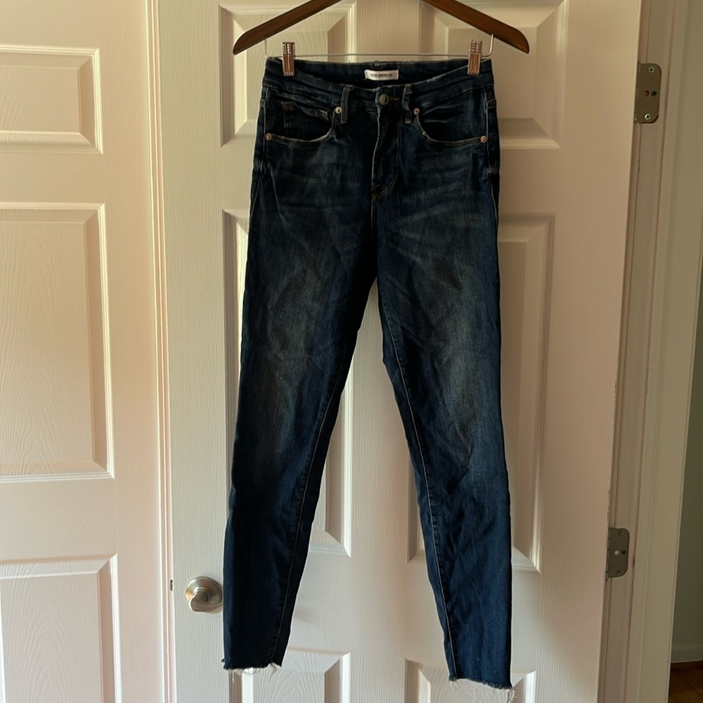 Good american good legs skinny frayed jeans size 2 26